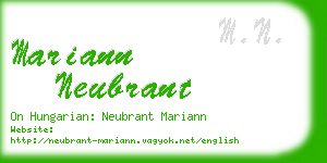 mariann neubrant business card